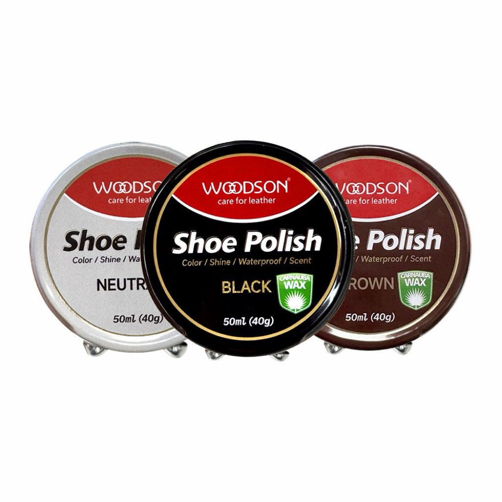 ยาขัดรองเท้าสีดำและสีนำ้ตาล wood son ขนาด50ml (40กรัม)