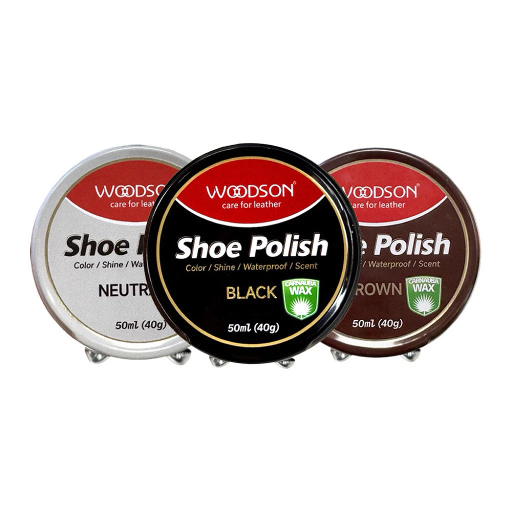 ยาขัดรองเท้าสีดำและสีนำ้ตาล wood son ขนาด50ml (40กรัม)