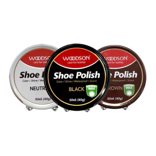 ยาขัดรองเท้าสีดำและสีนำ้ตาล wood son ขนาด50ml (40กรัม)