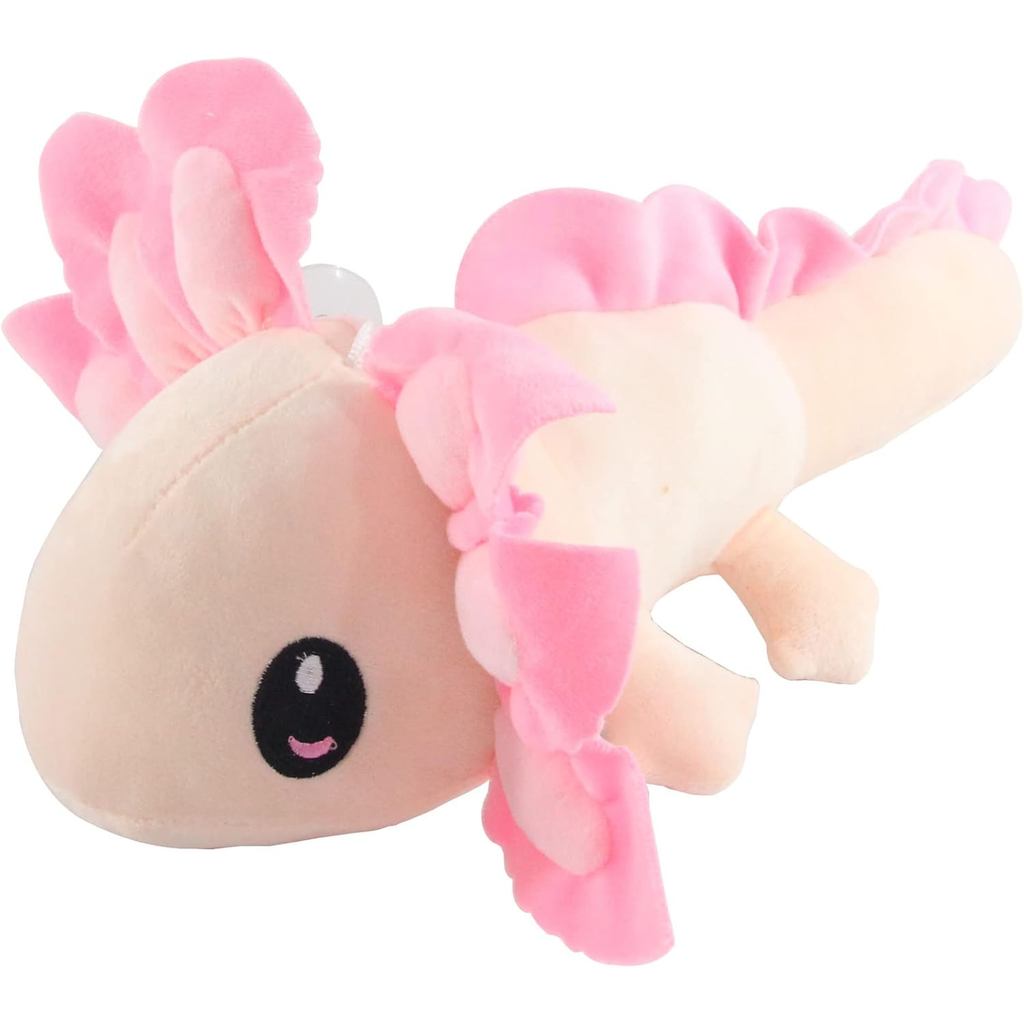 Nohito Kawaii Axolotl หมอนตุ๊กตาตุ๊กตาสัตว์สีชมพูสีเหลือง Axolotl ไดโนเสาร์หกเหลี่ยม Plushie ของเล่น