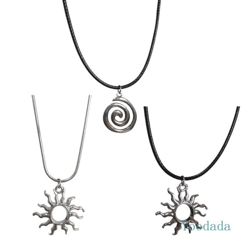 Yoo Fashion Niche Sun Star Swirl Pendant Collarbone Chain Temperament Necklace
