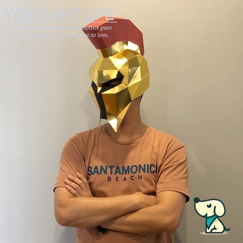 Dada DK2 Z1 กระดาษรุ่น lol Panson Spartacus กระดาษหมวก Creative Handmade diy หน้ากาก Stage Performan