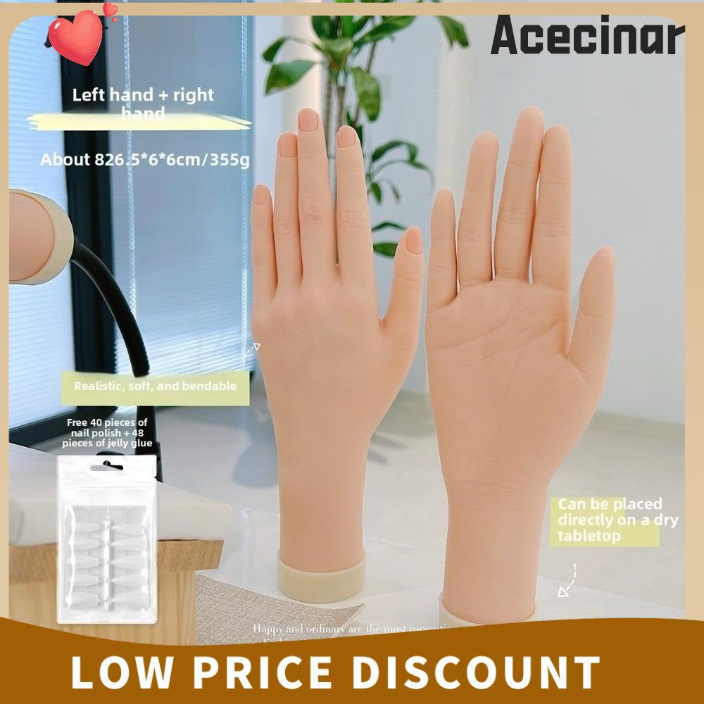 เอซไคนาร์ เล็บจําลองฝึกมือ สามเณร งอได้ นุ่มมือปลอม ซิลิโคนศิลปะ แผ่นชั้นวางจอแสดงผล เครื่องมือทําเล็บ