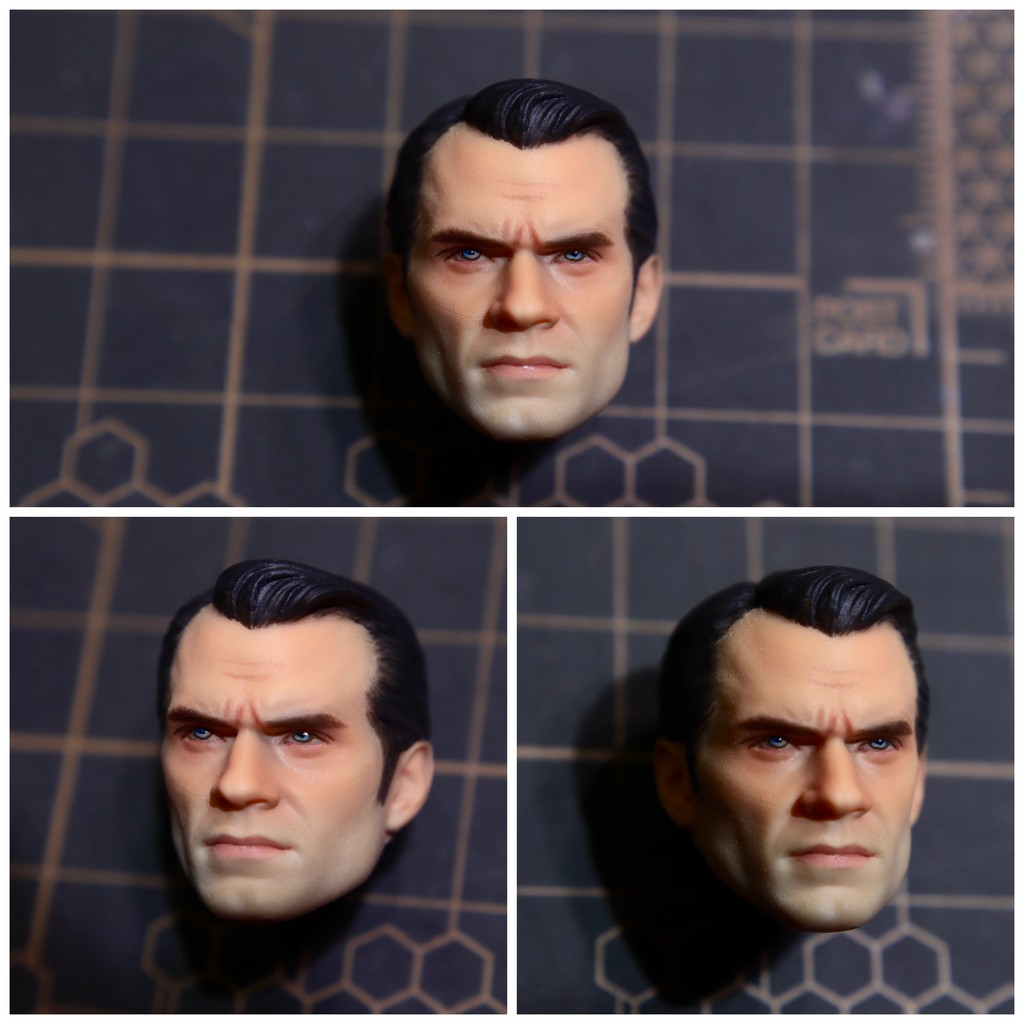 20ซม.Superman Head Sculpture Heng Super Justice League 1/12 Flashback bvs Brazil Superman McFarand