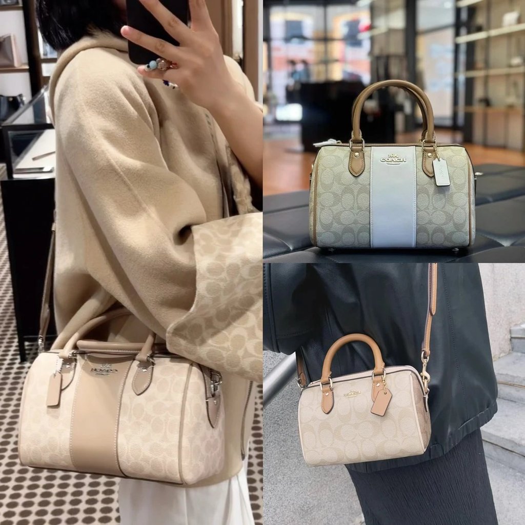 กระเป๋าสะพายข้างและถือได้ Coach สไตล์ ขนาดใหญ่ สำหรับสุภาพสตรี ความจุสูง CR123cw376 ขนาด 25x16.5x14 