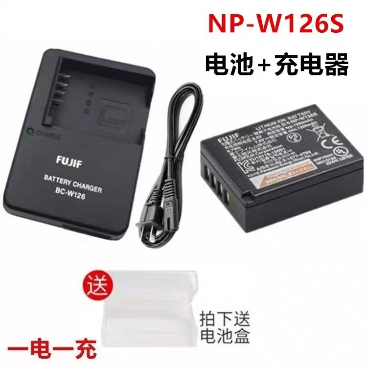 เหมาะสําหรับ Fuji XE1 XE2 XE3 XE4 XT100 XT200 แบตเตอรี่กล้อง Mirrorless + เครื่องชาร์จ W126S