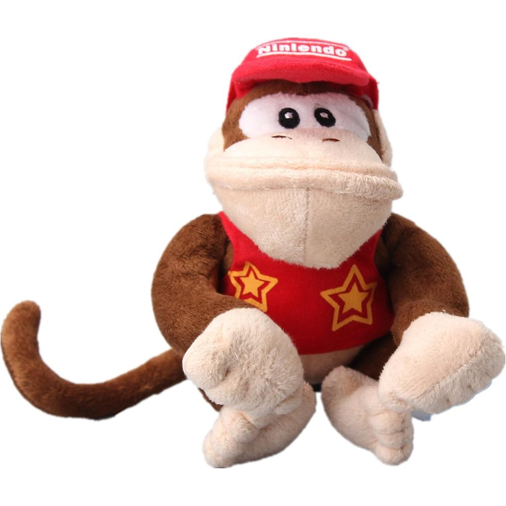 น่ารัก uiuoutoy Diddy Kong ของเล่นตุ๊กตาตุ๊กตาสัตว์ตุ๊กตา 6.