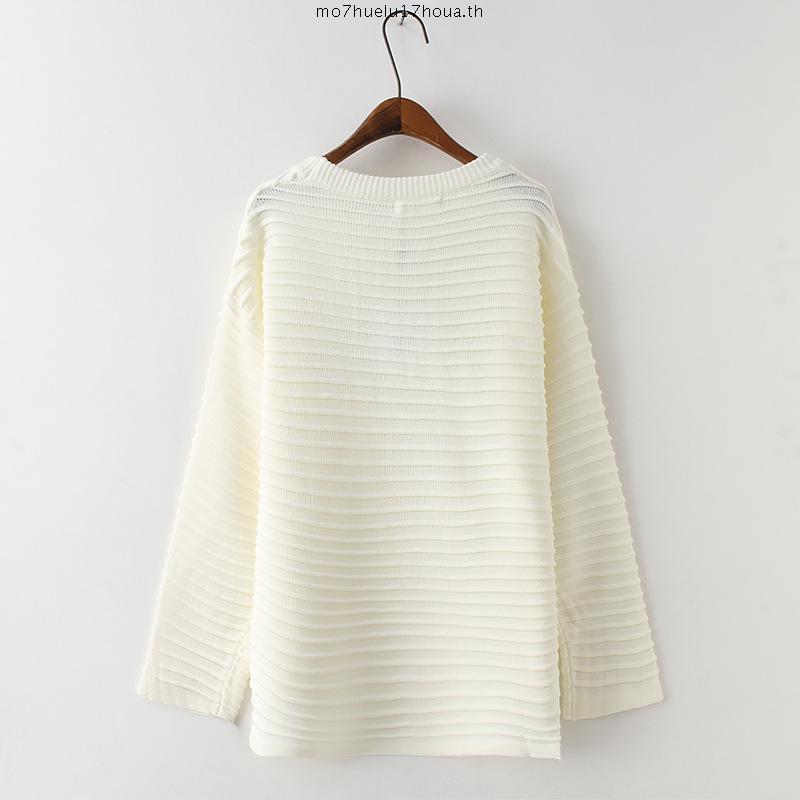 3Second Womens Stripe Jacket Knit Crewneck Sweater Caprice HP-C010725