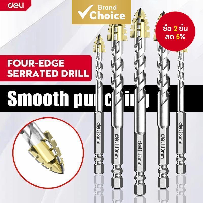 One Piece deli Heavy-Duty 4-Blade Alloy Steel Screw Eccentric Drill Bit