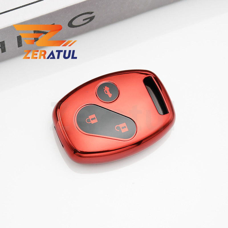 แฟชั่น TPU กุญแจรถ Fob ฝาครอบพวงกุญแจ Keyless Protector สําหรับ Honda CR-V SRV FRV Fit CSX Civic Jaz