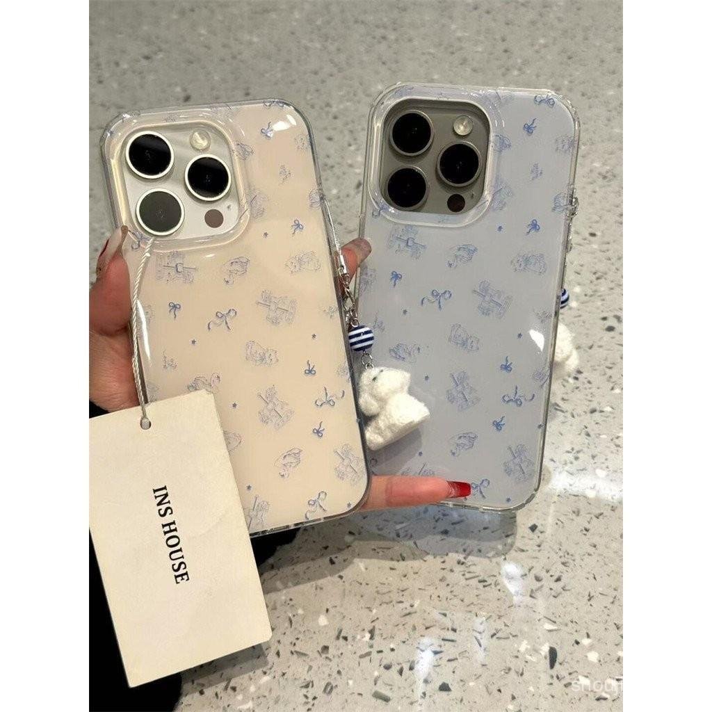 เกาหลี INS สไตล์แมวและสุนัข IMD เคสโทรศัพท์สองชั้นสําหรับ Samsung A10s A51 A53 A52 A71 A23 A14 A50 A