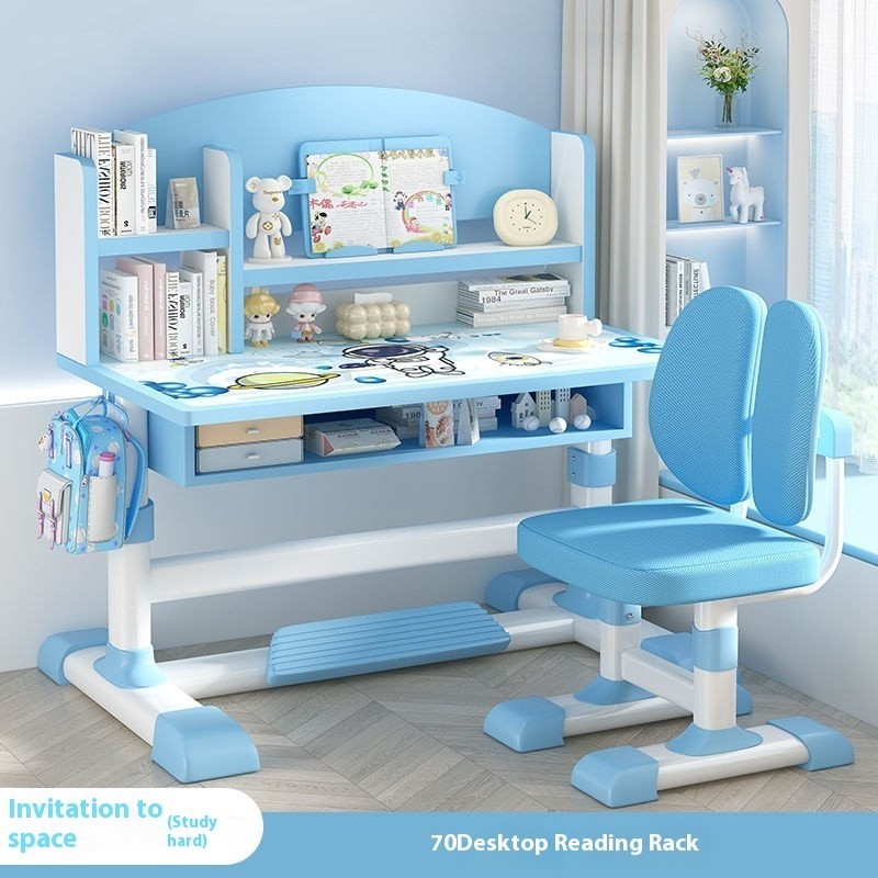 Children's study table, writing desk, table and chair set, adjustable study table and chair 兒童學習桌