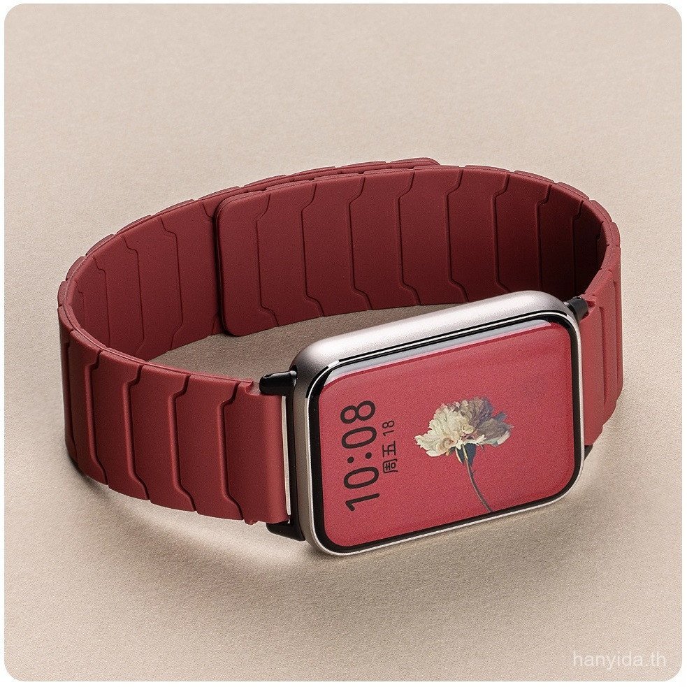 สายนาฬิกาซิลิโคนแม่เหล็กสําหรับ Samsung Galaxy Fit 3, สายรัดทดแทนสําหรับ Galaxy Fit 3, สายนาฬิกาสําห