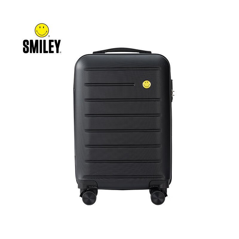 SMILEY Face สีดําสีดํา SMILEY Face รถเข็น SMILEY-XB21-6002SMILEY สีดํา 67 ซม.กระเป๋าเดินทาง SMILEY F