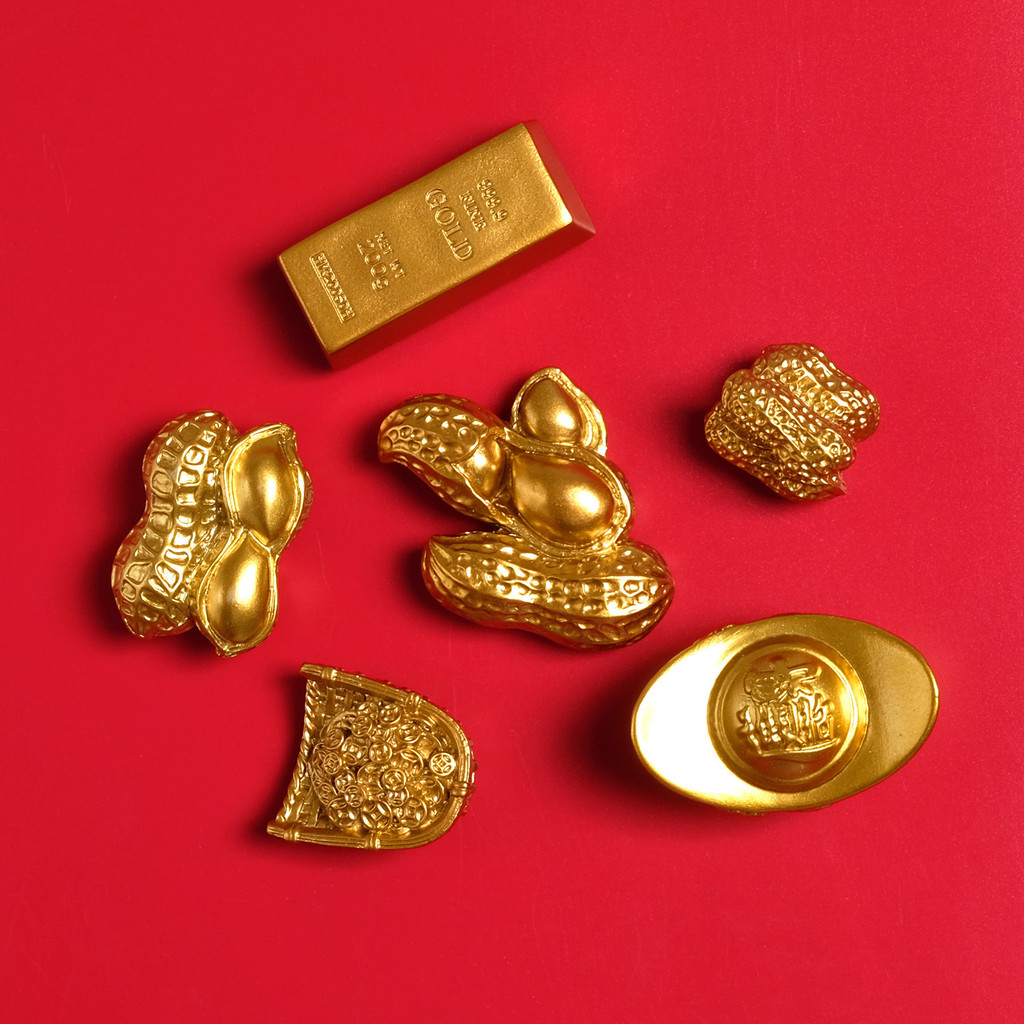 เทศกาลตรุษจีน Lucky Bag Ingot Festive เรซิ่นตู้เย็นสติกเกอร์แม่เหล็กสติกเกอร์ตกแต่งบ้านของขวัญ Touri