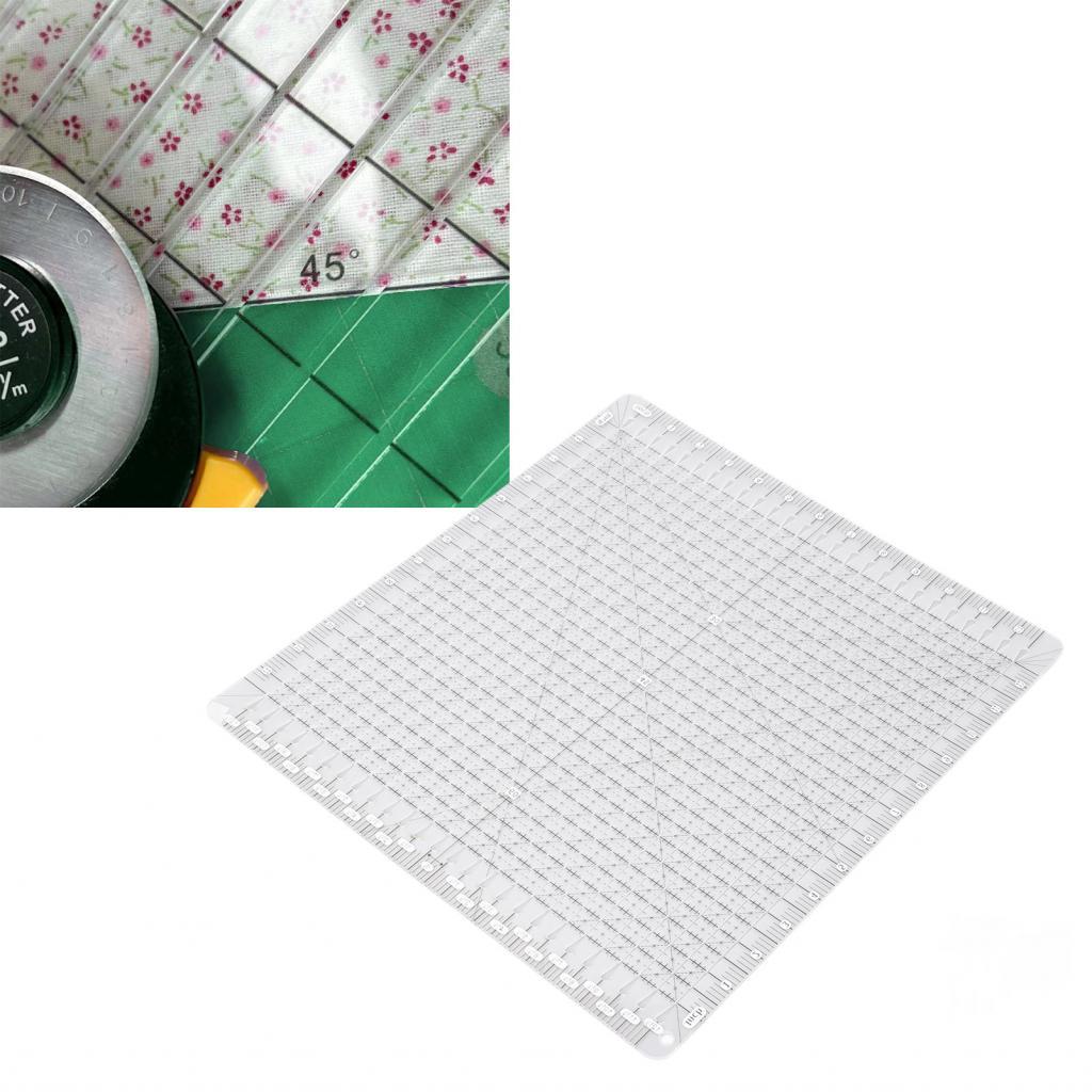 เย็บผ้านวม Strip ไม้บรรทัดอะคริลิคตัวเลขขนาดใหญ่ Bicolor Line Quilting Template สําหรับ Handcraft