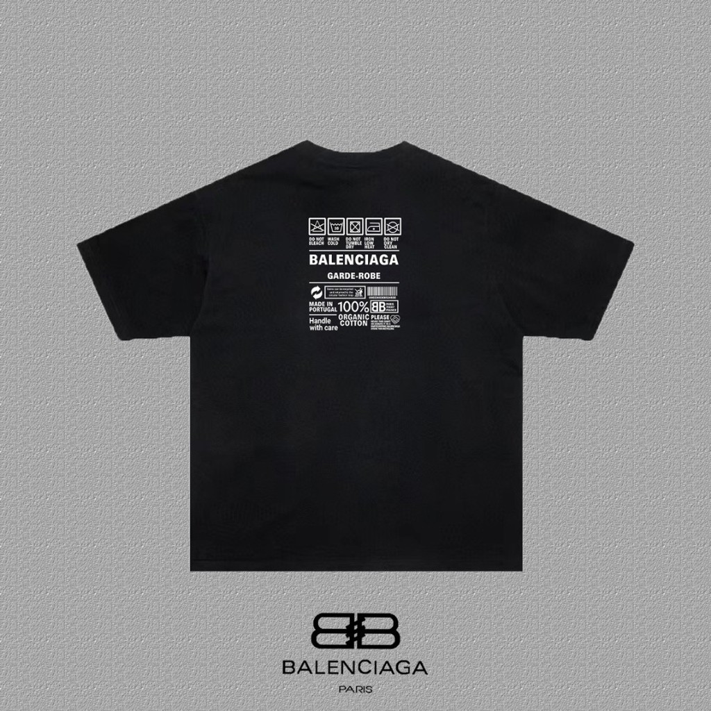 2025BALE-NCI * AGA2026 ต้นฤดูใบไม้ผลิสไตล์ใหม่เสื้อยืดแขนสั้นชายหญิงคู่สไตล์สีทึบอินเทรนด์รอบคอ Slim