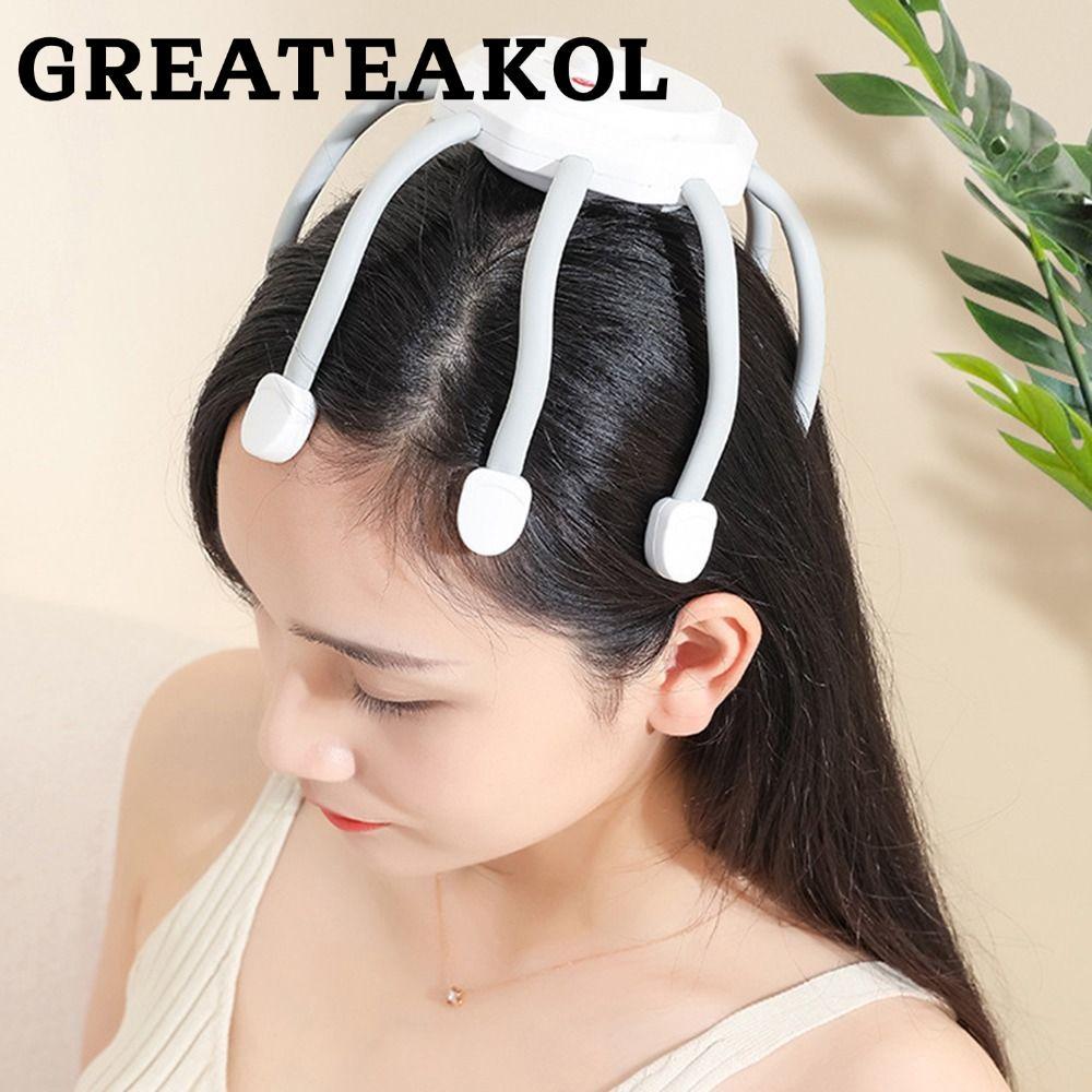Greateskol เครื่องนวดศีรษะไฟฟ้า อเนกประสงค์ ปวดหัว นอนหลับลึก พอดี ความถี่ร่างกาย นวด อเนกประสงค์