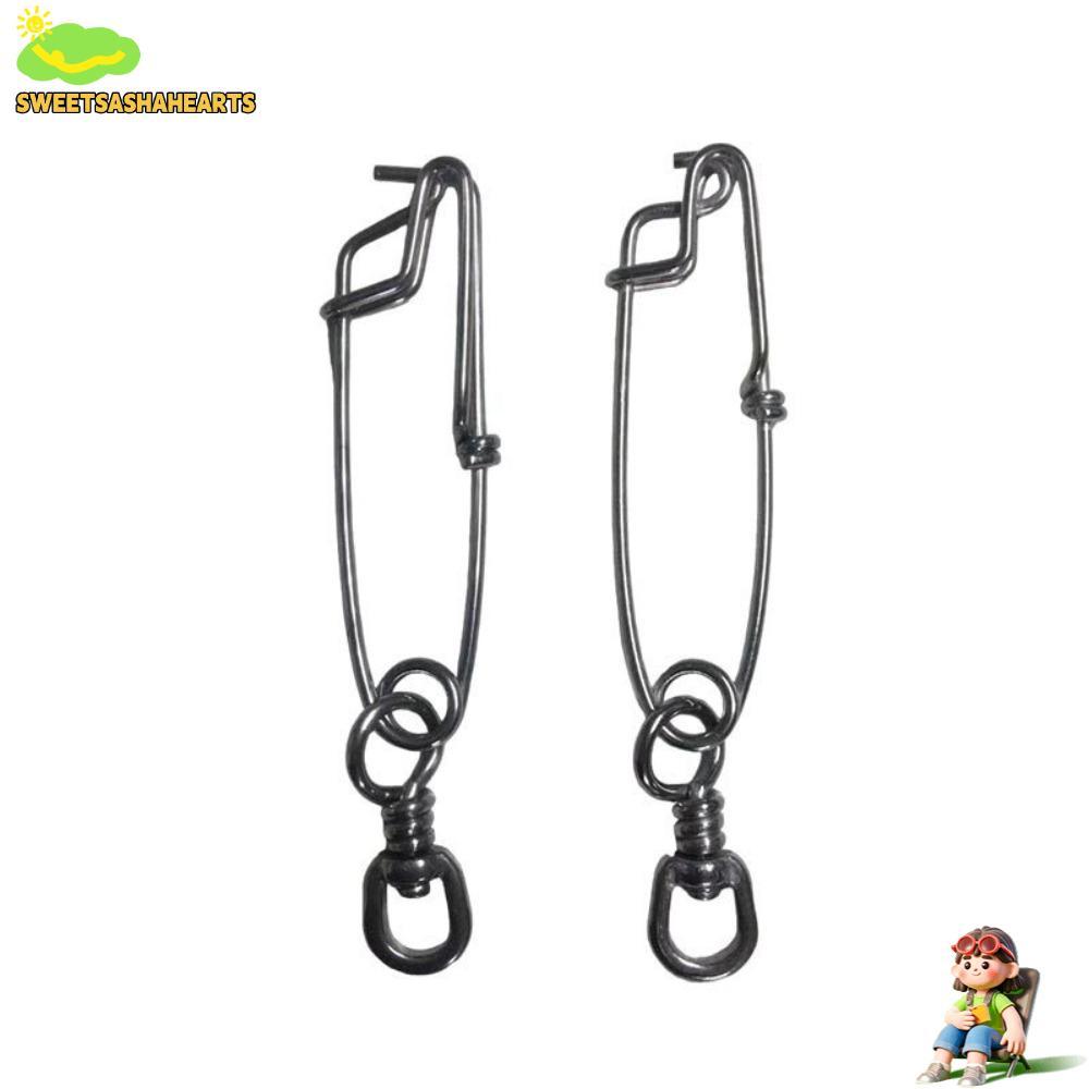 SWEE 2 ชิ้นตกปลา Rolling Swivel, 360 องศาหมุนสแตนเลสตกปลา Snap Connector, แหวนตกปลาเชื่อมต่อ