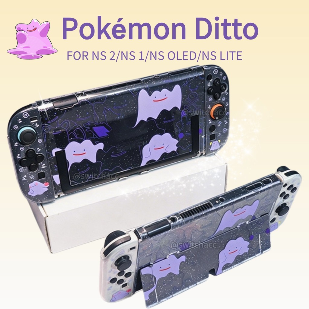 เคสป้องกันสวิตช์ธีม Ditto Pokémon Dockable สําหรับ Nintendo Switch 2 / 1 / OLED / Lite