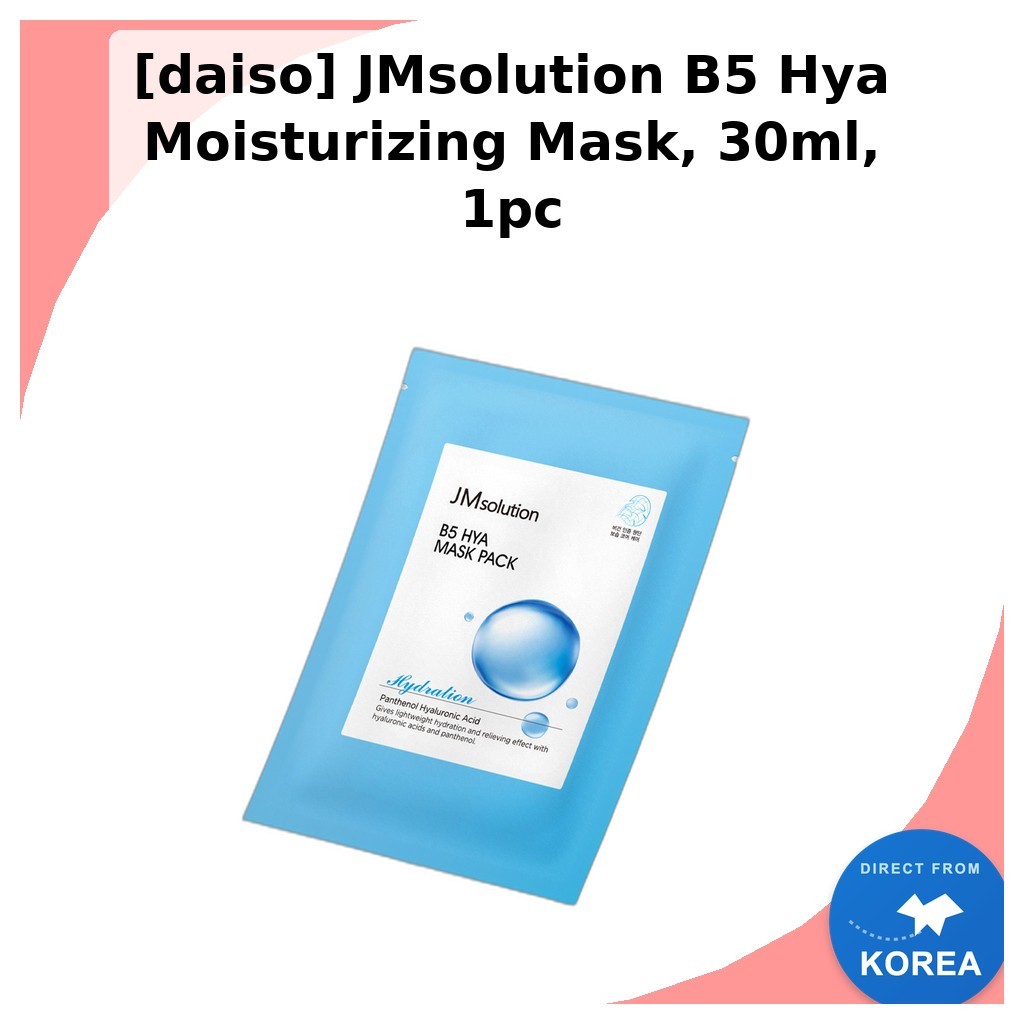 [daiso] JMsolution B5 Hya Moisturizing Mask, 30ml, 1pc / Korean Moisturizing Mask / B5 Formula by Na