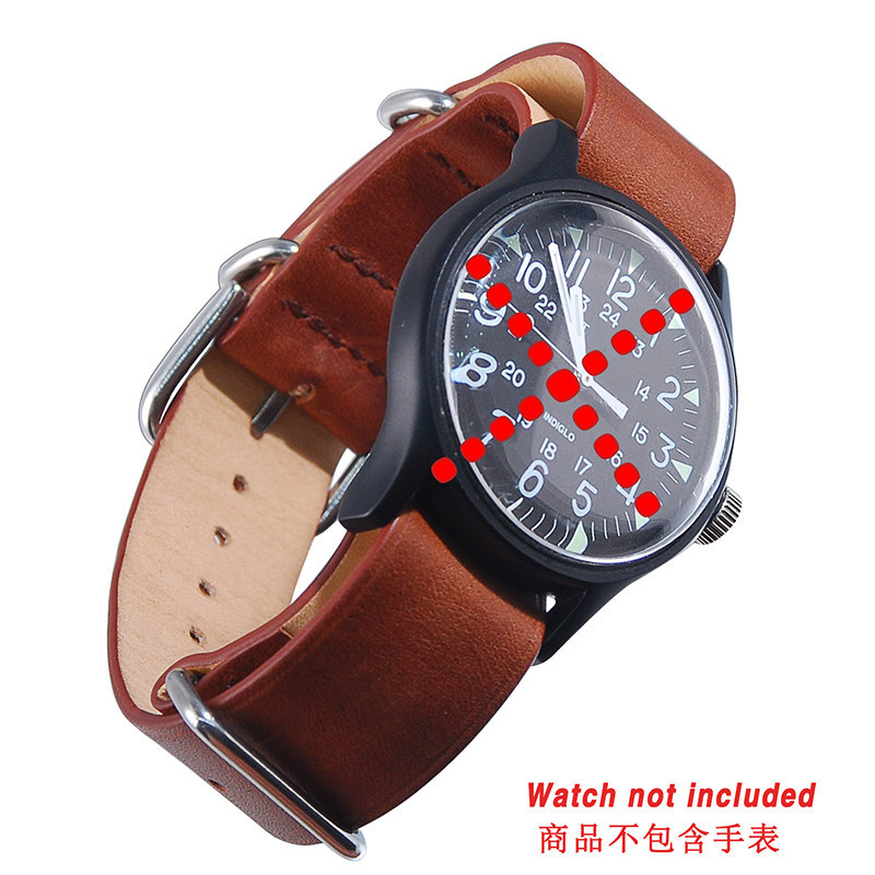 [Perfect All-Match] Sweat Permeable 20/22mm zulu nato nato Crazy Horse สายหนัง Beautiful Time/Water 