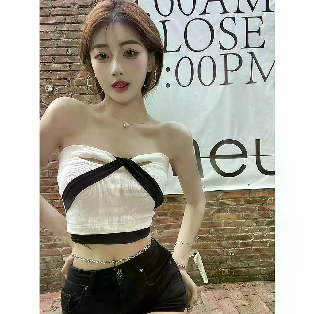 เสื้อกั๊ก Tube Top Cutout Top