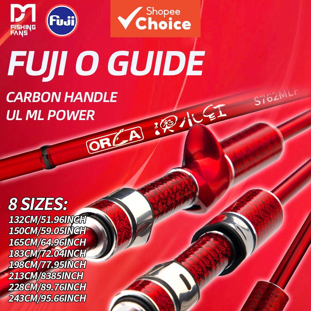 ด้ามจับคาร์บอน FISHINGFANS ORCA ตัวล็อครอกแบบแยกส่วน O Guide UL ML คันเบ็ดสปินนิ่งและแคสติ้ง