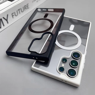 TPU Magnetic เคสโทรศัพท์ For Samsung A07 A17 A56 A36 A16 A06 A54 A55 A15 A37 A57 A26 A25 S26 S25 กันกระแทก ชัดเจน สีทึบ