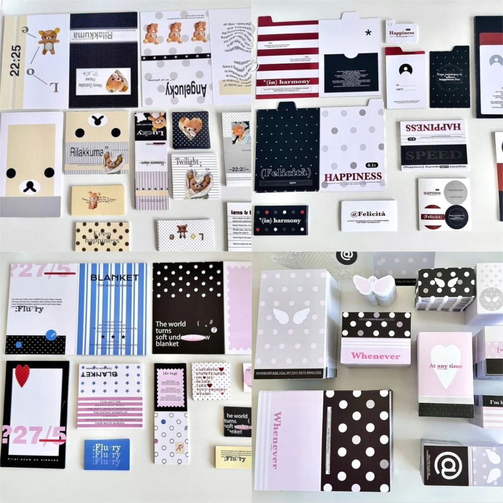 10 ชิ้น/เซ็ต Ins Minimalist สติกเกอร์ปิดผนึกชุดการ์ด DIY วัสดุบรรจุภัณฑ์