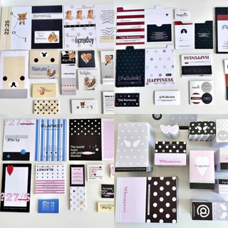 10 ชิ้น/เซ็ต Ins Minimalist สติกเกอร์ปิดผนึกชุดการ์ด DIY วัสดุบรรจุภัณฑ์