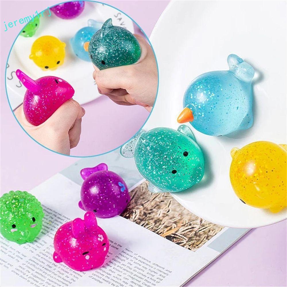 JEREMY1RJ Mochi Fidget ของเล่นนุ่ม Sticky Big Spongy Dolphin Whale ปูป้องกันความเครียดความเครียดบรรเ