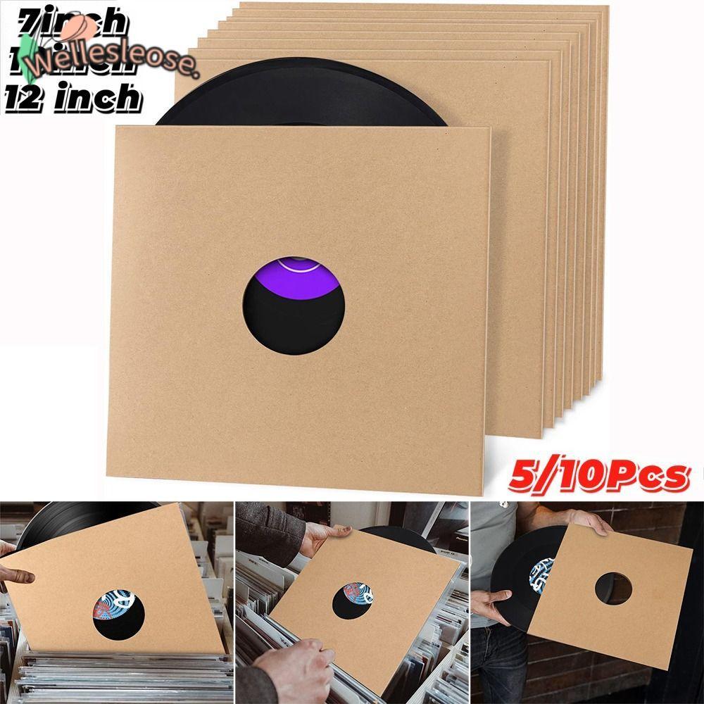 WELLE Vinyl Record LP Jackets, Brown 7/10/12 Inboard Vinyl Records, Kraft Paper Records Inner & Oute