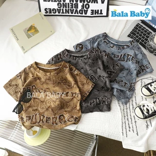 ใหม่ เสื้อยืดแฟชั่นเด็ก เสื้อยืดคอกลม แต่งขาดสไตล์วินเทจ Size90-120cm DXT36