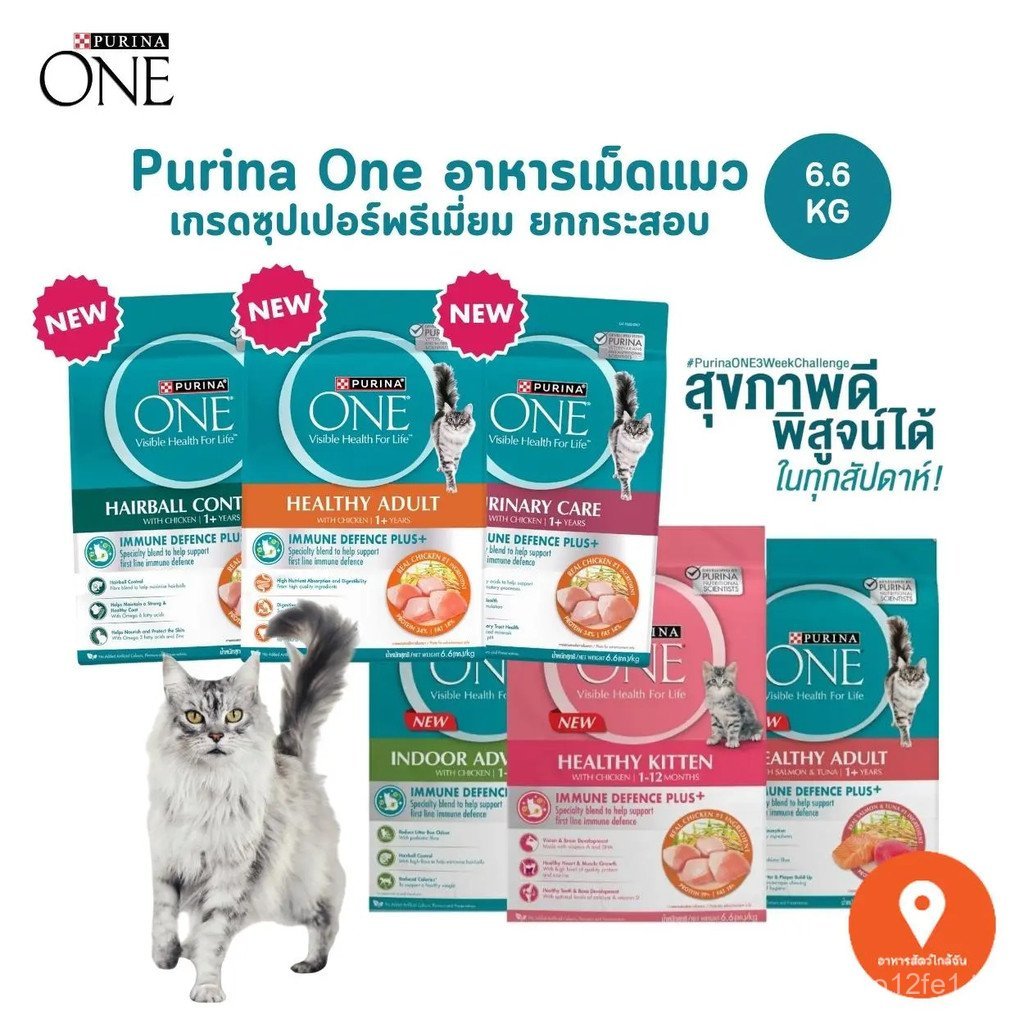Purina One Purina One อาหารแมวเม็ด อาหารแมวในกระสอบ ขนาด 6.6 กก. 3CMV