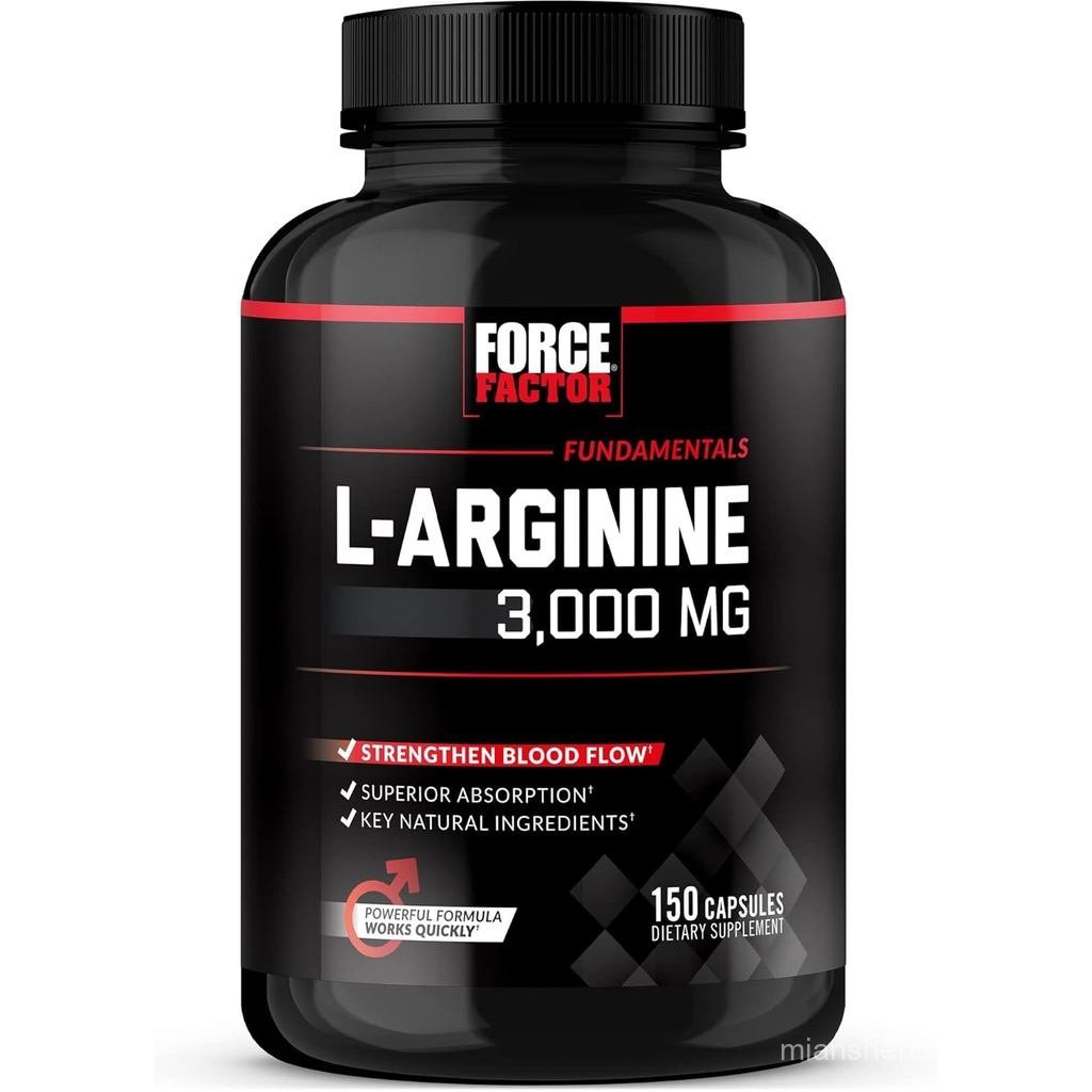 Force Factor L-Arginine Nitric Oxide plement พร้อม BioPerine ช่วยสร้างกล้ามเนื้อและพอร์ต การไหลของเล