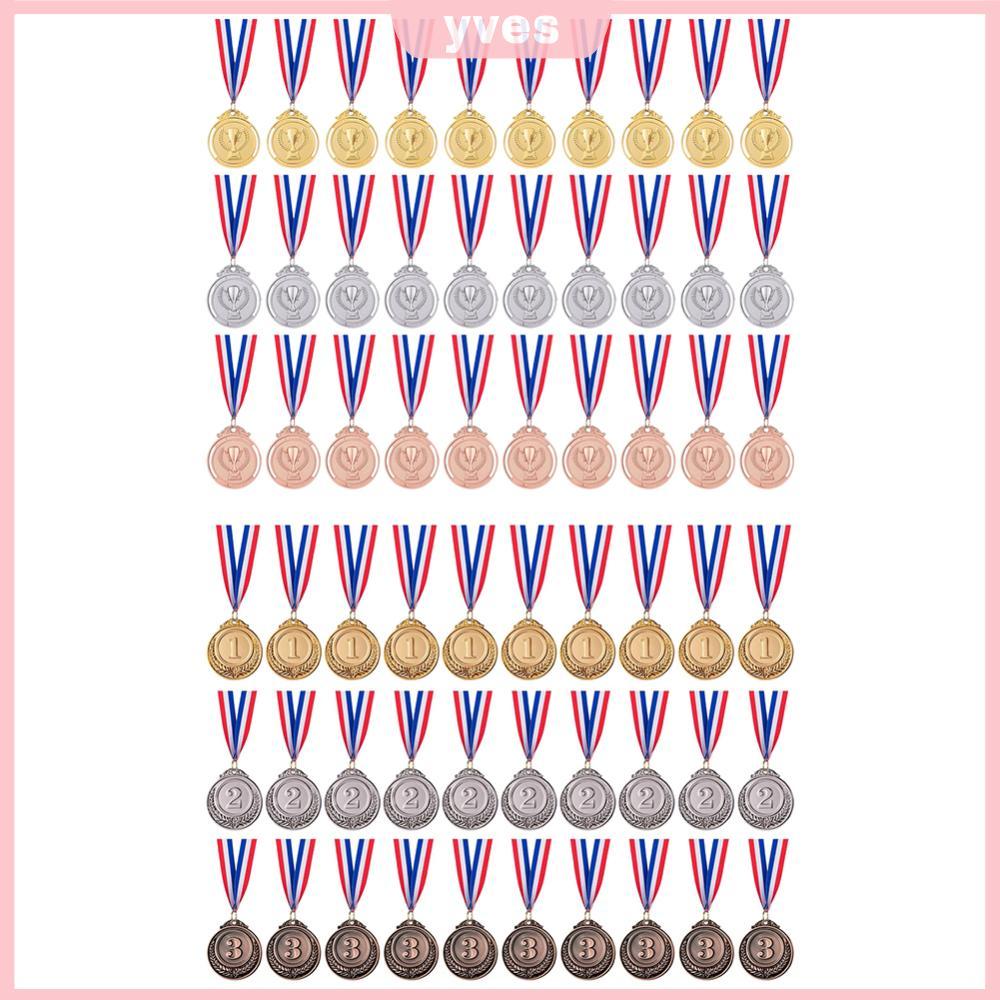 ⚡24ชม.⚡ 30 ชิ้น 2 นิ้ว 1st 2nd 3rd รางวัลเหรียญคอริบบิ้น Winner รางวัลเหรียญรอบรางวัลทองสําหรับเด็กก