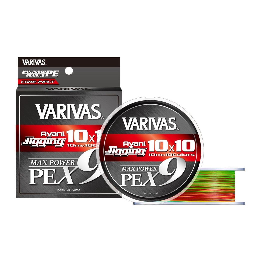VARIVAS Avani Jigging 10×10 Max Power PE X9 | สายPE 9 เส้นถัก มาร์คกิ้ง 10 สี เปลี่ยนทุก 10m แรง ทน สำหรับจิ๊กกิ้งระดับโปร 【นำเข้าตรงจากญี่ปุ่น】