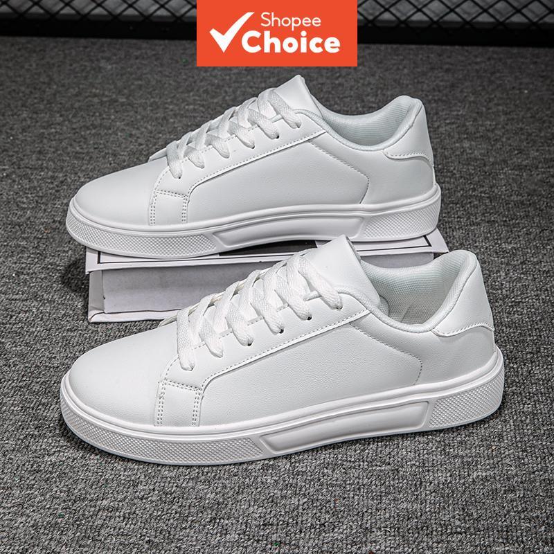 รองเท้าผ้าใบแพลตฟอร์มสีขาว unisex | ผูกเชือกสไตล์ลําลองสําหรับผู้ชายและผู้หญิง | รองเท้าแฟชั่นใส่สบาย