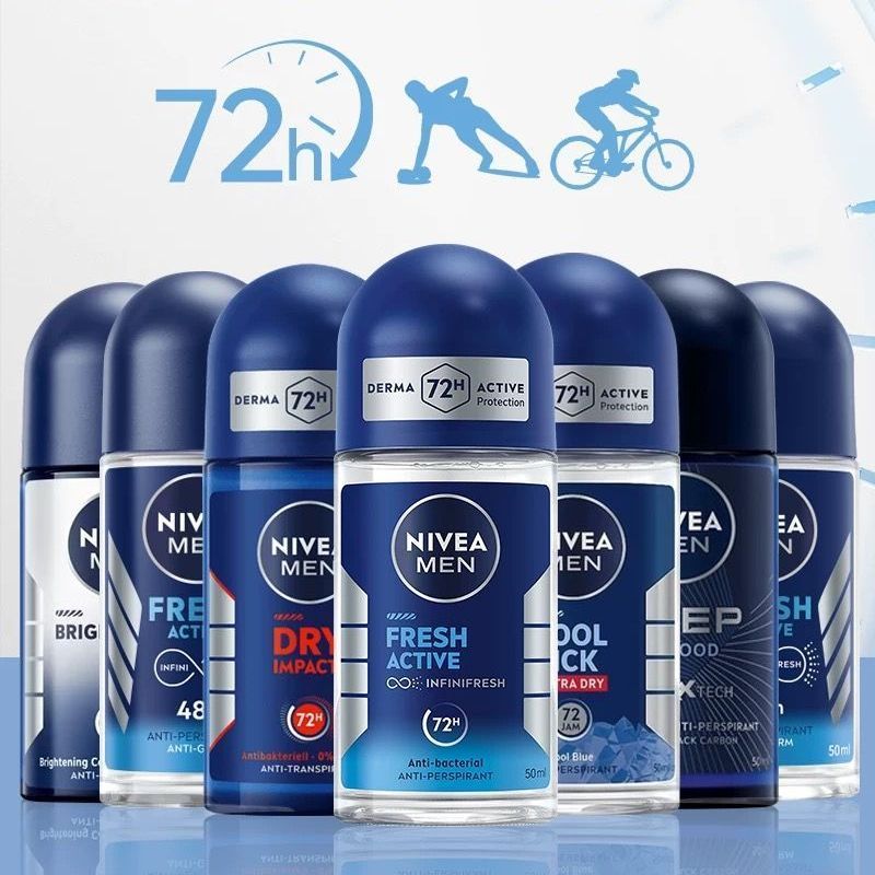 นําเข้า Nivea Antiperspirant Roll-On Deodorant Body Lotion Dry Underarm Men Women Roll-On Deodorant 