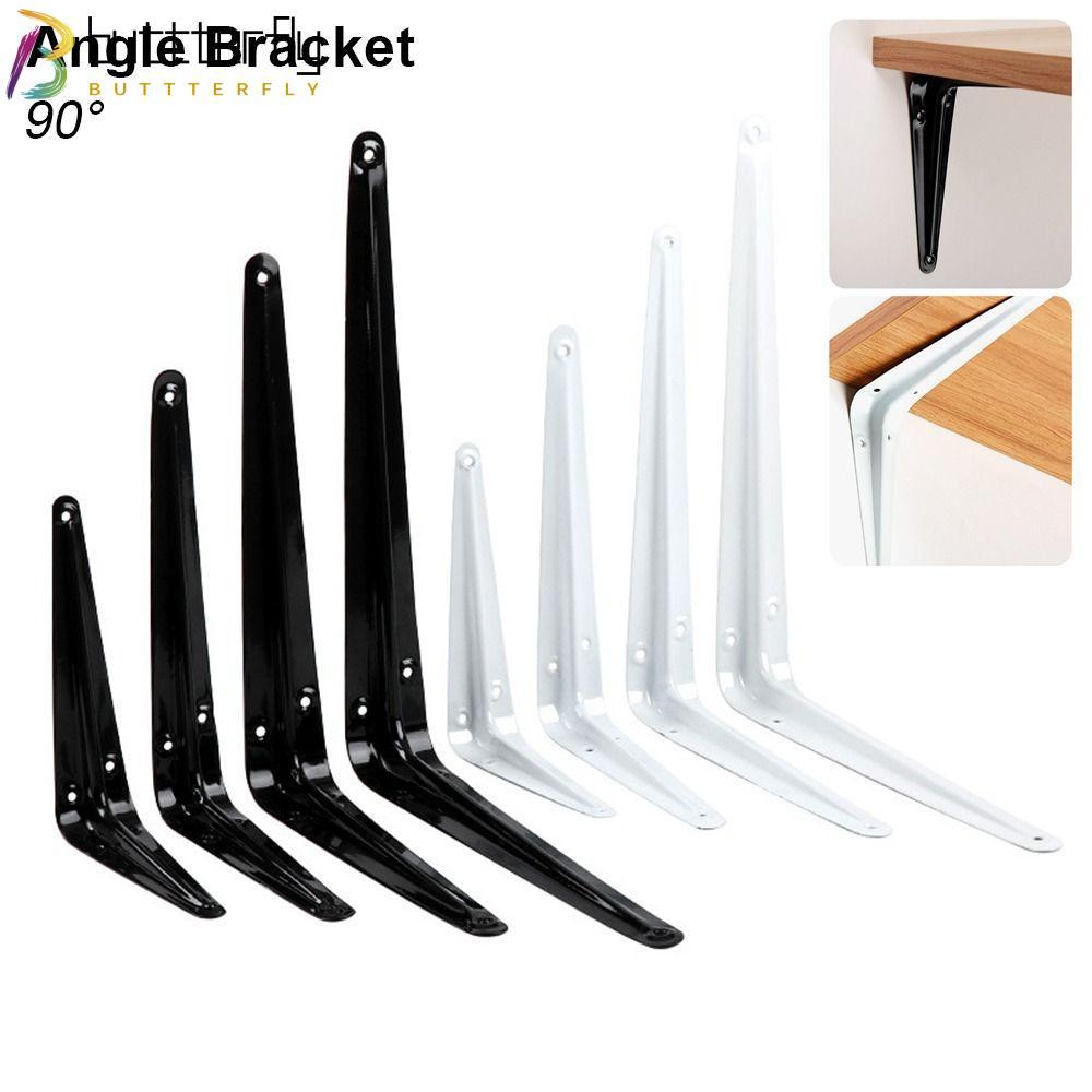 BUTTTERFLY 1 ชิ้นยึด, L-shaped Wall Mount แขวนสามเหลี่ยม Bracket Support, โลหะคงที่ 4-14 นิ้วชั้นวางมุมรั้ง