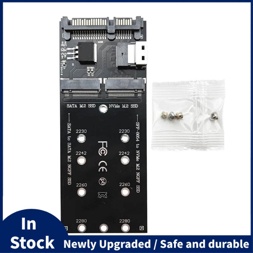 M2 SSD อะแดปเตอร์ M.2 Ngff SSD ถึง + M2 NVME SSD เป็น SFF-8654 Converter เป็น M2 การ์ดขยาย