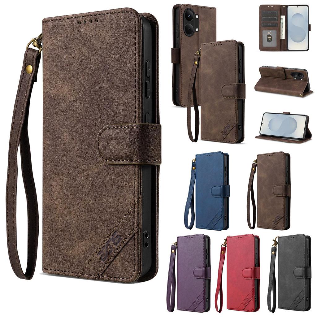 ธุรกิจคลาสสิก RFID Blocking หนังสําหรับ Xiaomi 15T Pro 15 17 Pro Max POCO C75 C85 X7 F7 F7 Pro Ultra Magnetic Flip กระเป๋าสตางค์ช่องใส่การ์ดสายคล้องมือเคสโทรศัพท์