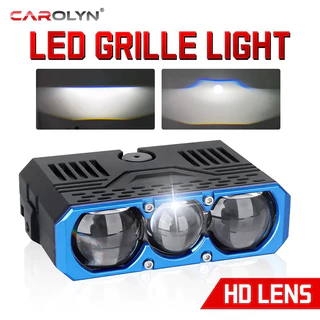 Carolyn Triple เลนส์ LED Spotlight 300W Solenoid Beam Switching LED ไฟหน้า Universal รถรถจักรยานยนต์ Grille Light รถอุปกรณ์เสริม