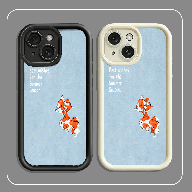 เคส iPhone Cute Carp, Good Wishes for Summer iP X/XS/XR/11/12/13/14/15/16/17/Plus/Air/Pro/Max