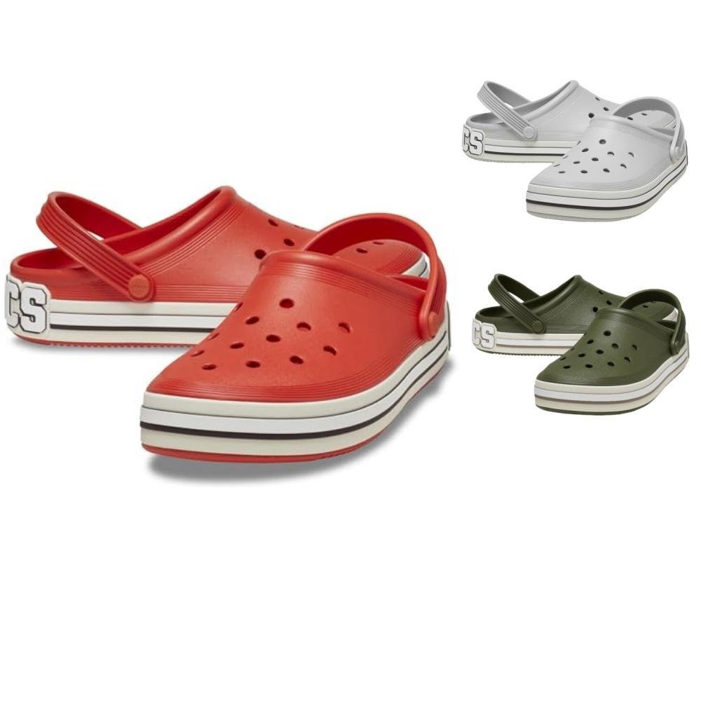ร้านขายเสื้อผ้าผู้ชาย จินหง✨Crocs Unisex Adult Platform Off Court Clogs โลโก้ใหญ่ สวมใส่สบาย รองเท้า