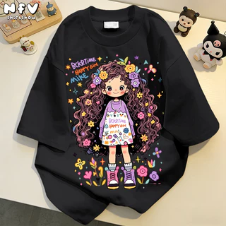 【จัดส่งตลอด 24 ชั่วโมง】NFV พร้อมส่ง🎨พาทิค เสื้อยืดทรงหลวมฤดูร้อน ใส่สบาย ระบายอากาศ YG5379