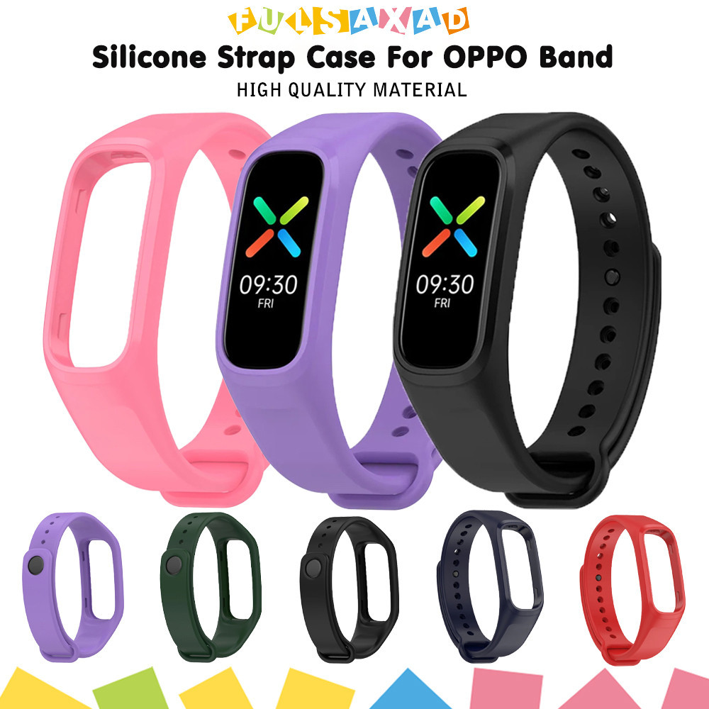 สายรัดกรณีซิลิโคนสำหรับการเปลี่ยนวง for OPPO Band สายรัดข้อมือยางกันน้ำอ่อน อุปกรณ์สายนาฬิกาทดแทน