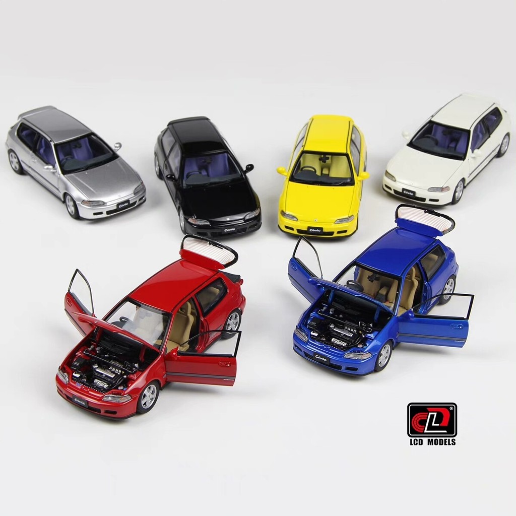 LCD 1: 43 Honda Civic Honda Civic SiR II (EG6) รถโลหะผสมรุ่นเปิดเต็มยี่ห้อใหม่