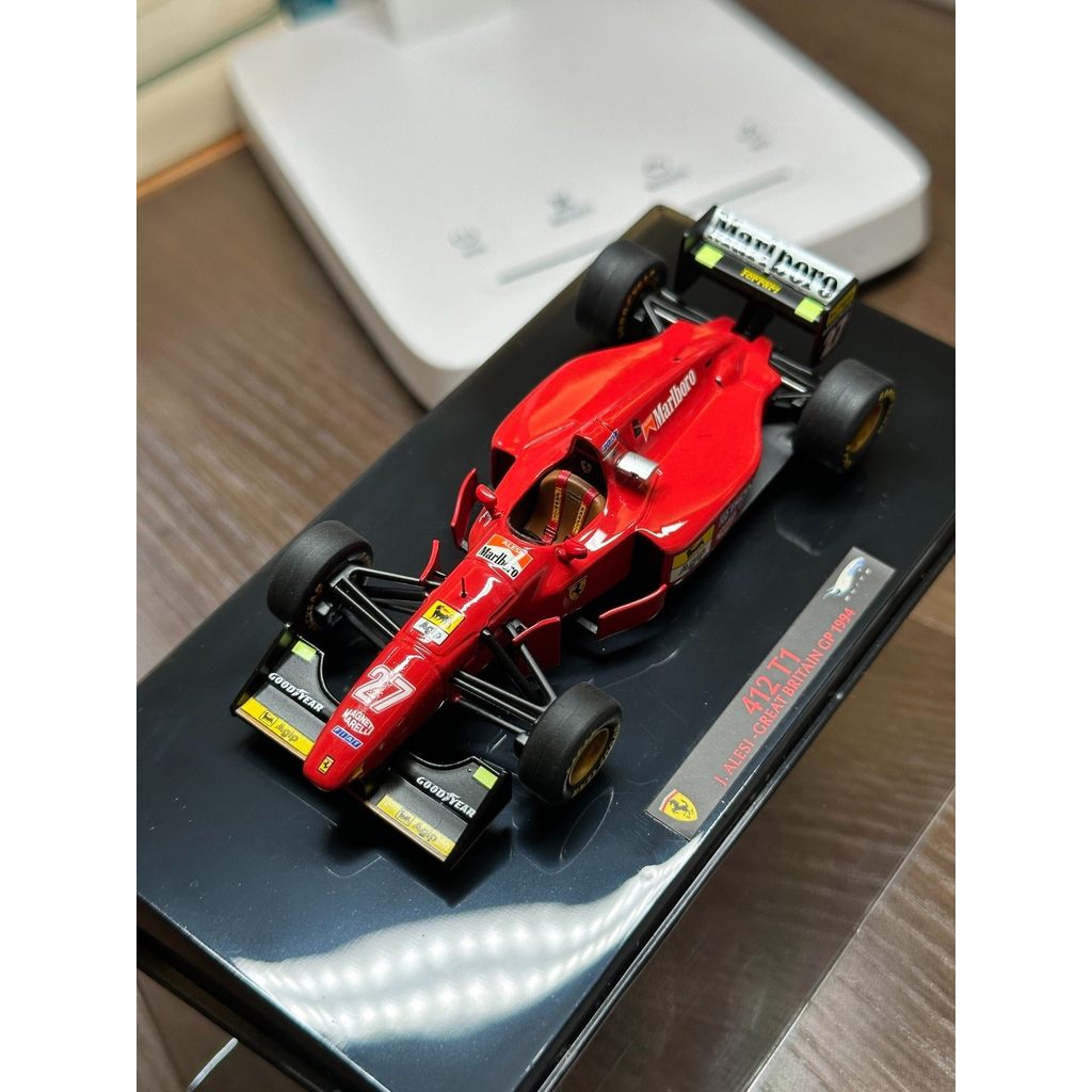 Hot Wheels 1/43 elite Ferrari 412T1 Alisi J. ALESI-GREAT BRITAIN GP 1994 พร้อมสติ๊กเกอร์น้ํา Marlbor